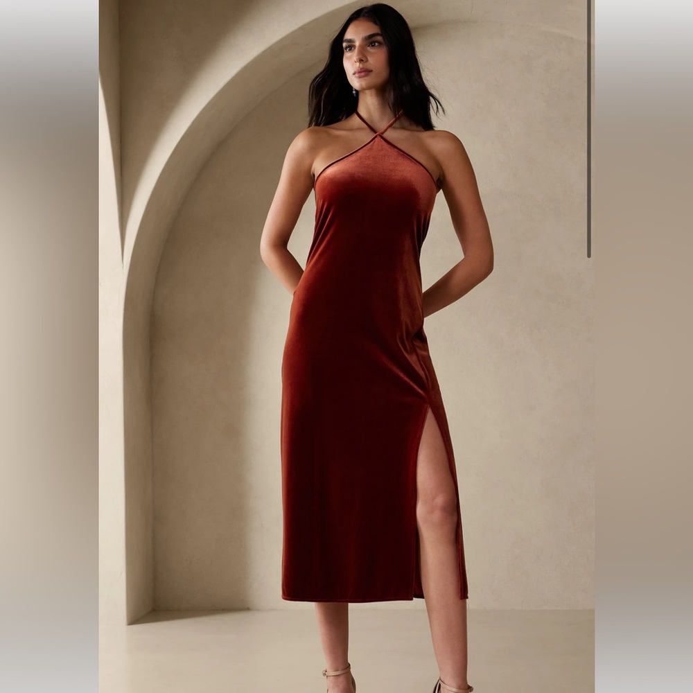 Banana Republic Velvet Midi Dress